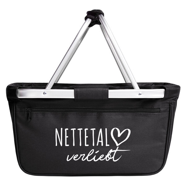 Einkaufskorb faltbar Nettetal verliebt 20 Liter Tragekorb Black