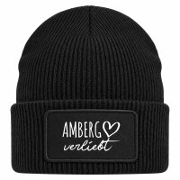 Beanie mit Patch Amberg verliebt Black