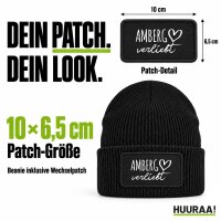 Beanie mit Patch Amberg verliebt Black