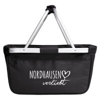 Einkaufskorb faltbar Nordhausen verliebt 20 Liter Tragekorb Black