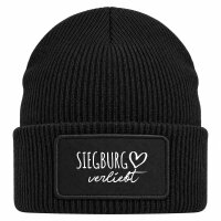Beanie mit Patch Siegburg verliebt Black
