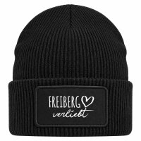 Beanie mit Patch Freiberg verliebt Black