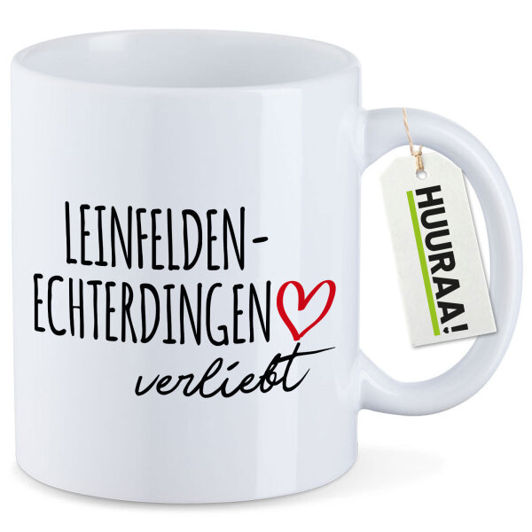 Kaffeetasse Leinfelden-Echterdingen verliebt 330ml