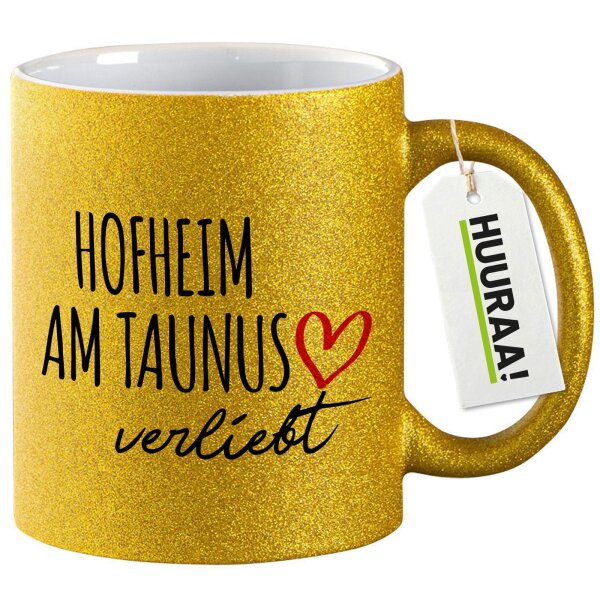 Glitzertasse Hofheim am Taunus verliebt 330ml