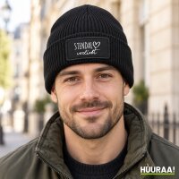 Beanie mit Patch Stendal verliebt Black