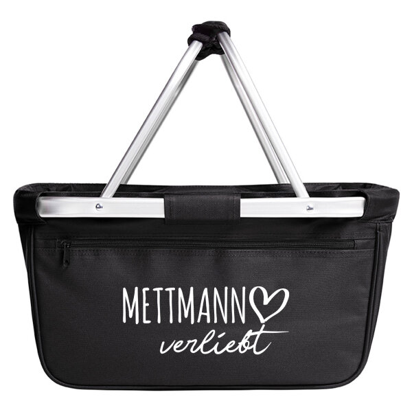 Einkaufskorb faltbar Mettmann verliebt 20 Liter Tragekorb Black