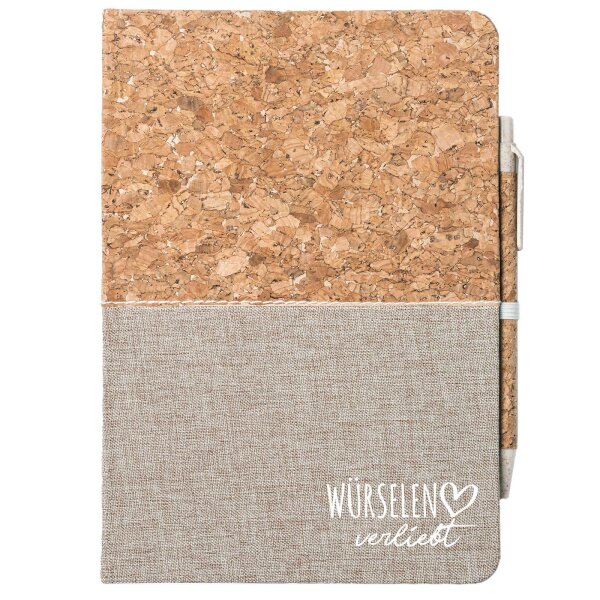 Notizbuch A5 Würselen verliebt 80 Blatt inkl. Kugelschreiber