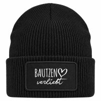 Beanie mit Patch Bautzen verliebt Black