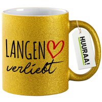 Glitzertasse Langen verliebt 330ml