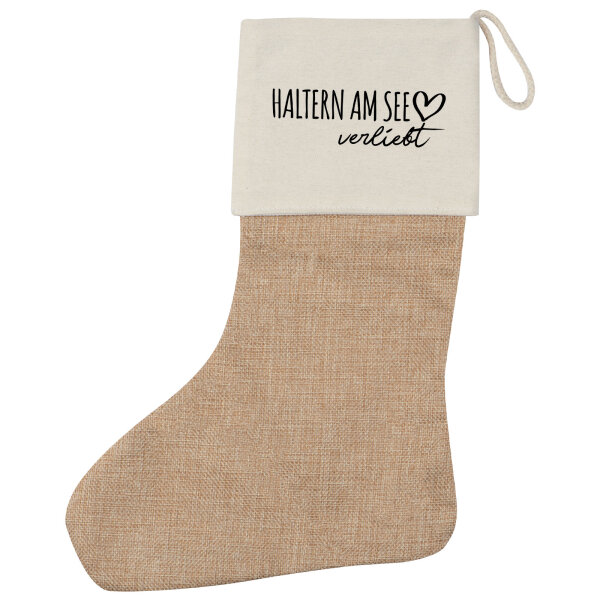 Weihnachtsstrumpf Haltern am See verliebt Beige