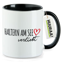 Kaffeetasse Haltern am See verliebt 330ml Schwarz
