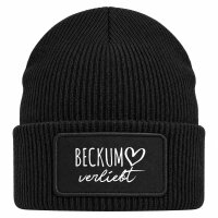 Beanie mit Patch Beckum verliebt Black
