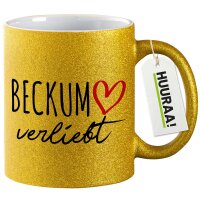 Glitzertasse Beckum verliebt 330ml