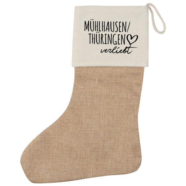 Weihnachtsstrumpf Mühlhausen/Thüringen verliebt Beige
