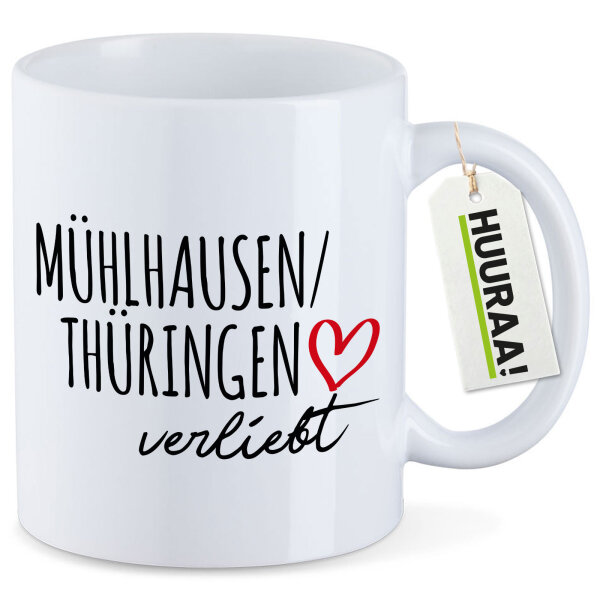 Kaffeetasse Mühlhausen/Thüringen verliebt 330ml