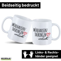 Kaffeetasse Mühlhausen/Thüringen verliebt 330ml