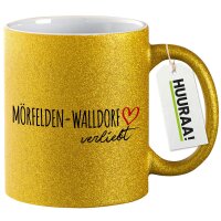 Glitzertasse Mörfelden-Walldorf verliebt 330ml