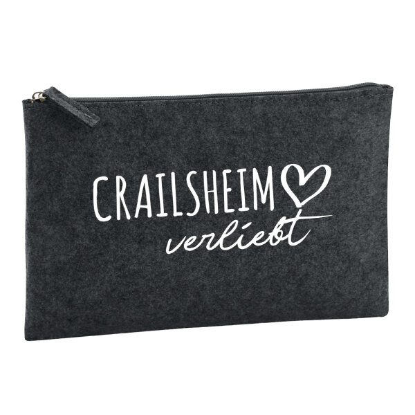 Kulturbeutel Crailsheim verliebt 1 Liter Charcoal