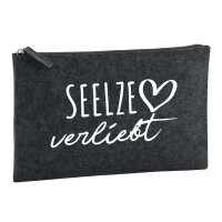 Kulturbeutel Seelze verliebt 1 Liter Charcoal