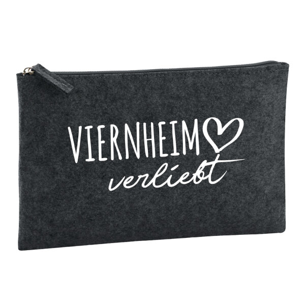 Kulturbeutel Viernheim verliebt 1 Liter Charcoal