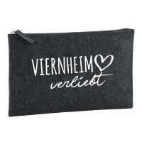 Kulturbeutel Viernheim verliebt 1 Liter Charcoal
