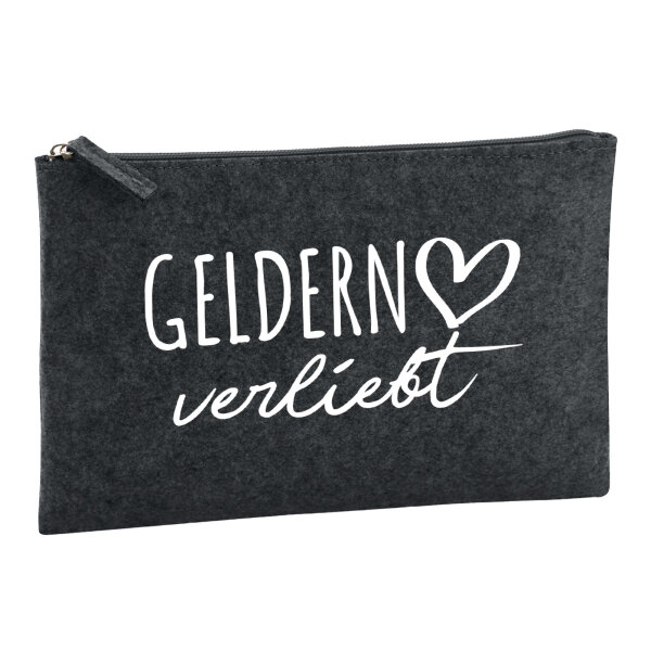 Kulturbeutel Geldern verliebt 1 Liter Charcoal