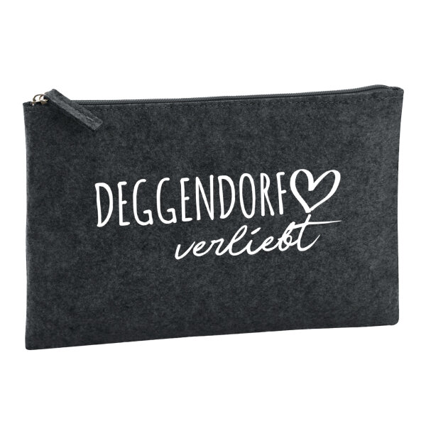 Kulturbeutel Deggendorf verliebt 1 Liter Charcoal