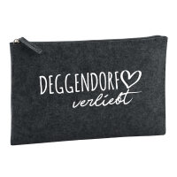 Kulturbeutel Deggendorf verliebt 1 Liter Charcoal