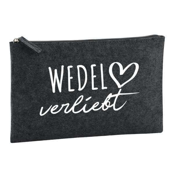 Kulturbeutel Wedel verliebt 1 Liter Charcoal