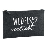 Kulturbeutel Wedel verliebt 1 Liter Charcoal