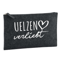 Kulturbeutel Uelzen verliebt 1 Liter Charcoal