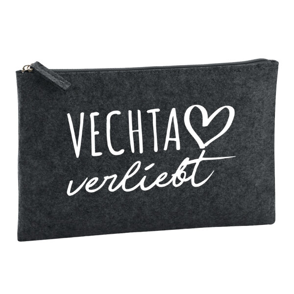 Kulturbeutel Vechta verliebt 1 Liter Charcoal