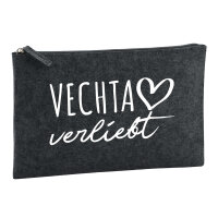 Kulturbeutel Vechta verliebt 1 Liter Charcoal