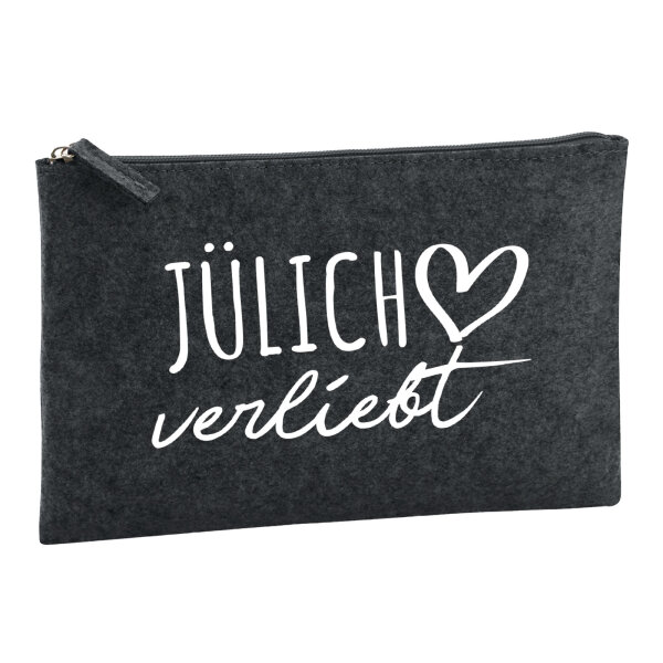 Kulturbeutel Jülich verliebt 1 Liter Charcoal
