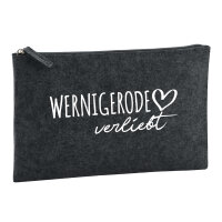 Kulturbeutel Wernigerode verliebt 1 Liter Charcoal