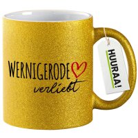 Glitzertasse Wernigerode verliebt 330ml