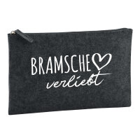 Kulturbeutel Bramsche verliebt 1 Liter Charcoal