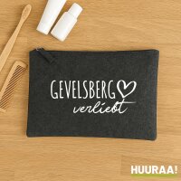 Kulturbeutel Gevelsberg verliebt 1 Liter Charcoal