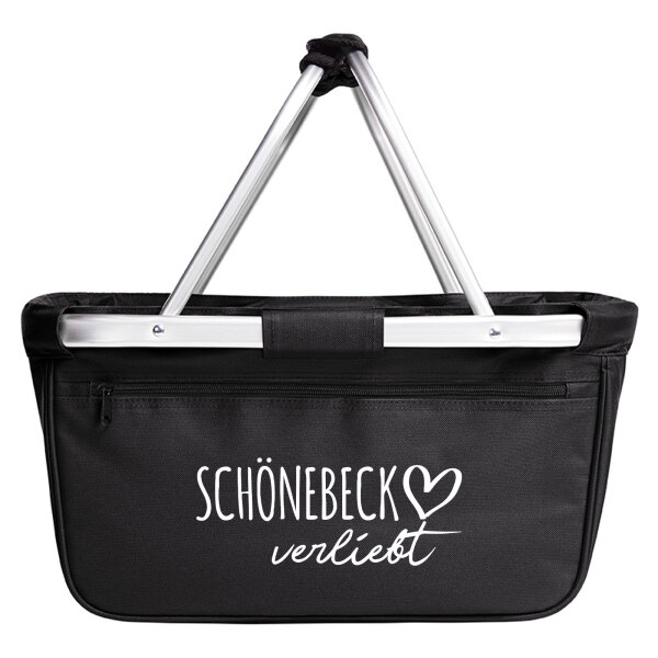 Einkaufskorb Schönebeck verliebt 20 Liter Black