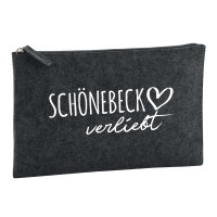 Kulturbeutel Schönebeck verliebt 1 Liter Charcoal