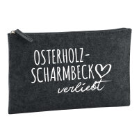 Kulturbeutel Osterholz-Scharmbeck verliebt 1 Liter Charcoal