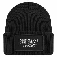 Beanie mit Patch Ennepetal verliebt Black