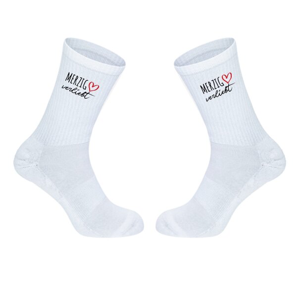 Unisex Socken Merzig verliebt Baumwolle
