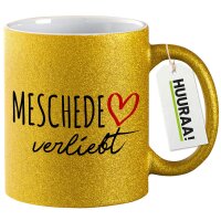 Glitzertasse Meschede verliebt 330ml