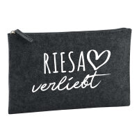 Kulturbeutel Riesa verliebt 1 Liter Filz Charcoal...