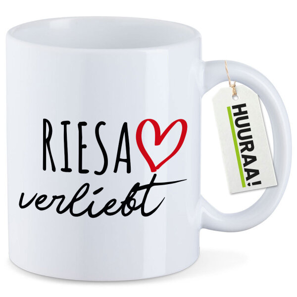 Kaffeetasse Riesa verliebt 330ml