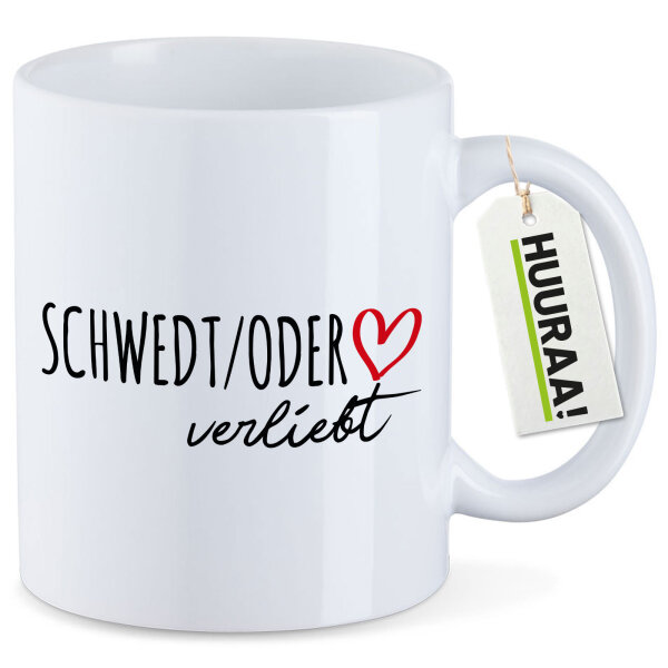 Kaffeetasse Schwedt Oder verliebt 330ml