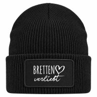 Beanie mit Patch Bretten verliebt Black