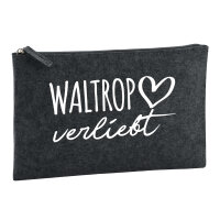 Kulturbeutel Waltrop verliebt 1 Liter Filz Charcoal...