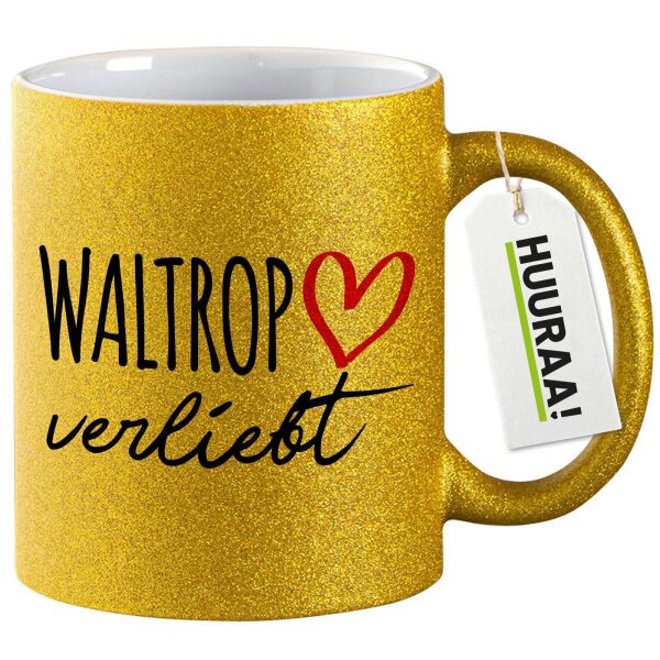 Glitzertasse Waltrop verliebt 330ml
